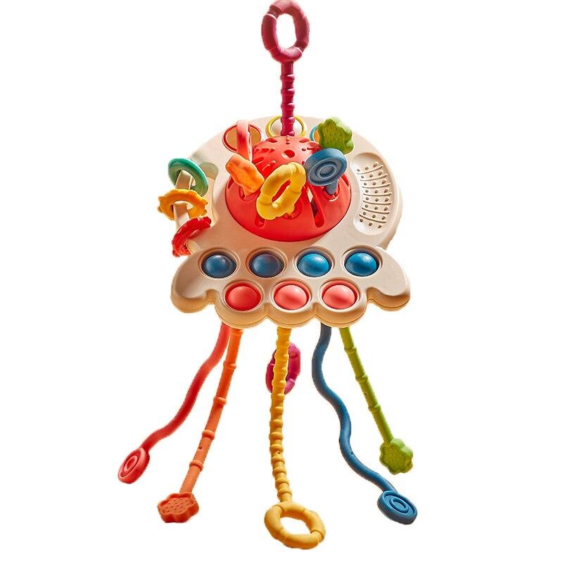 Montessori Sensory Toy Pull String BPA Free